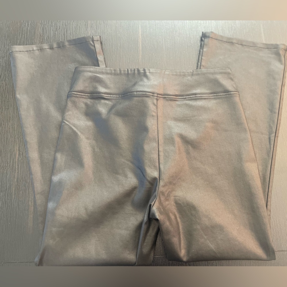 White House Black Market Extra High Rise Skinny Black Flare Pull On Jeans! Sz 10 - Picture 3 of 5